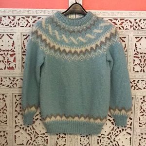 Vintage Scottish Wool Fair Isle Sweater